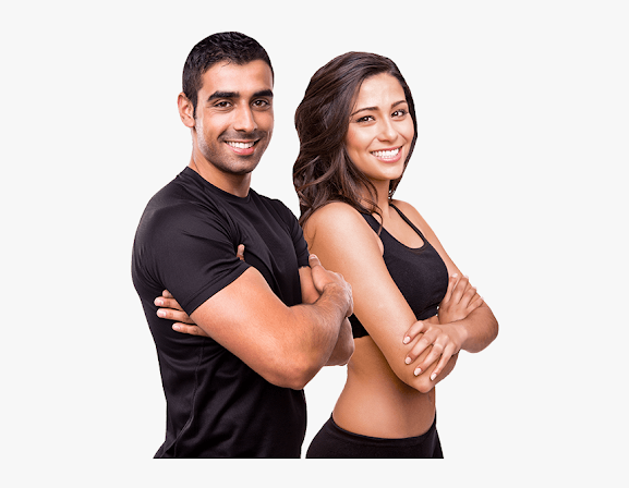 A slim and fit healthy couple