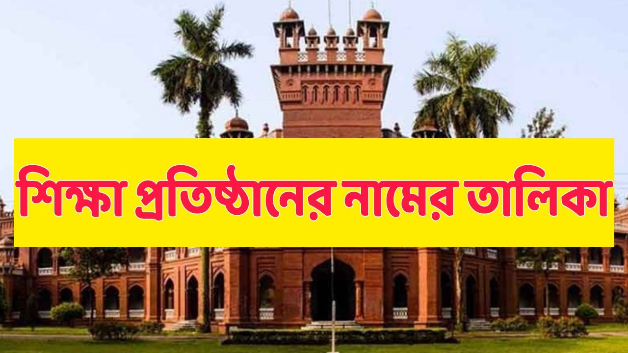 শিক্ষা প্রতিষ্ঠানের সুন্দর নামের তালিকা - Educational Institution And Founder PDF