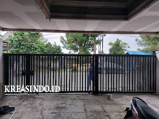 Terpasang Pintu Pagar Double Sliding di Cimanggu Bogor Taman Yasmin