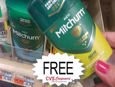 FREE Mitchum Deodorant CVS Deal 4/5-4/11