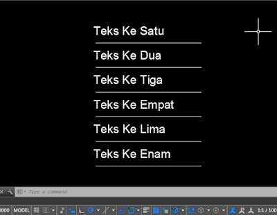 Contoh menggunakan TCOUNT pada AutoCAD software