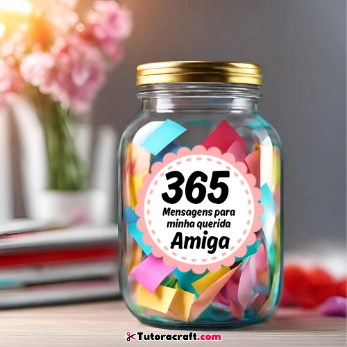 Presentes Diy Pote 365 mensagens para amiga