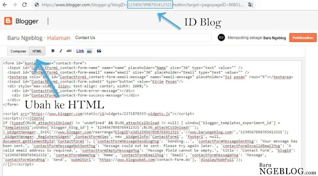 Membuat Contact Form di Blogger