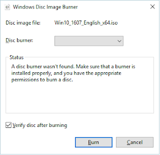 Windows disk image burner