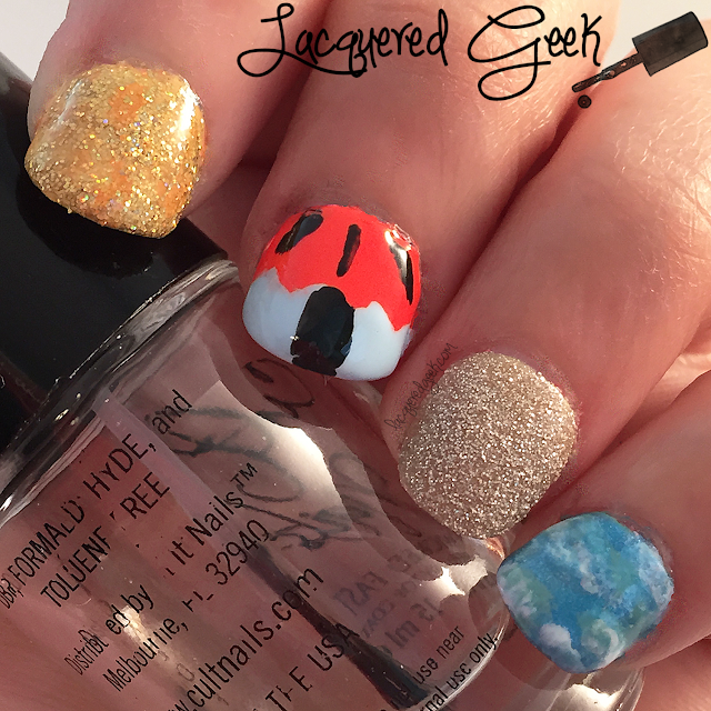 Beach nail art by Lacquered Geek