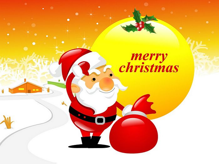 Santa Claus Cartoon Wallpaper