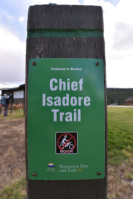 Chief Isadore Trail sign British Columbia.
