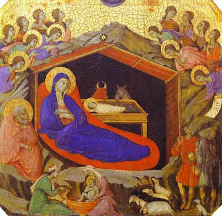 Duccio di Buoninsegna - The Birth of Christ from the predella of the Maestà (1308-1311)