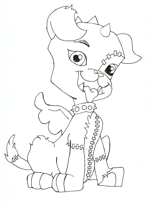 Frankie Stein Free Printable Coloring Pages title=