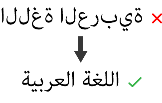 transform arabic text