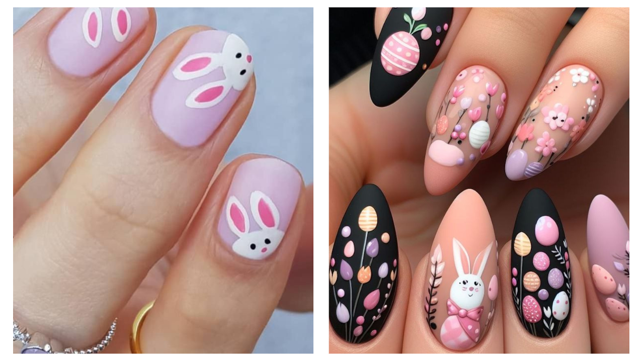 Easter Nail Art Designs, Easter, Nails, Easter Nail Ideas, DIY Easter Nails, Egg Nail, Bunny Nail