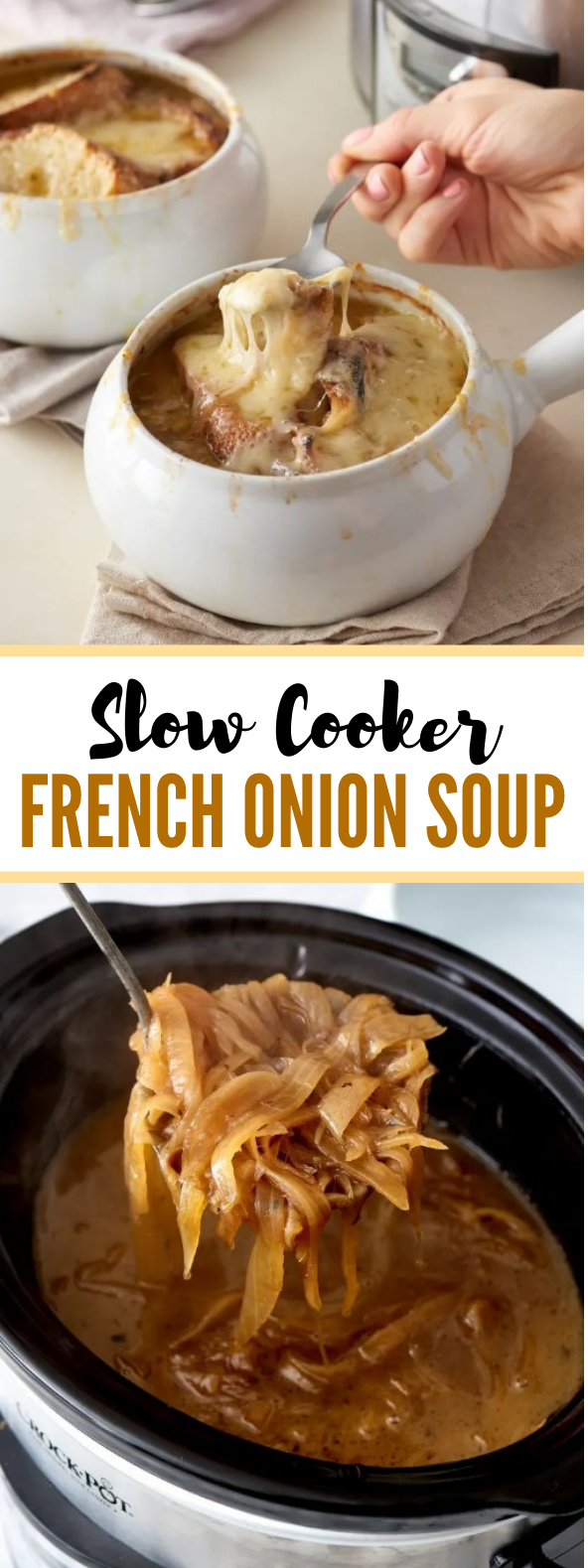 How To Make French Onion Soup in the Slow Cooker #easyrecipes #dinner