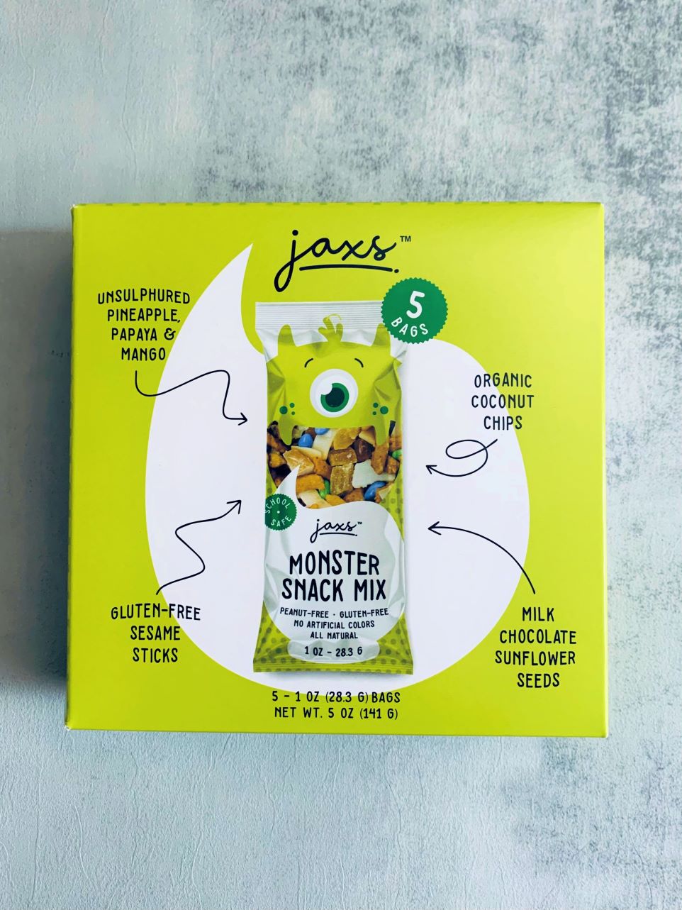 Jax's Monster Snack Mix box