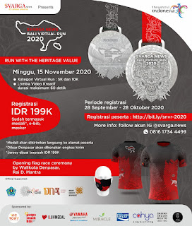 Serangkaian Pelaksanaam Denfest 2020,  Bali Virtual Run 2020 Siap Digelar November Mendatang