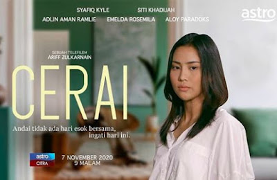 Telefilem Cerai, Telemovie Cerai, Sinopsis Telefilem Cerai, Poster Telefilem Cerai, Pelakon - Pelakon Telefilem Cerai, Syafiq Kyle, Siti Khadijah Halim, Emelda Rosmila, Adlin Aman Ramlie, Aloy Paradoks, Astro Citra,