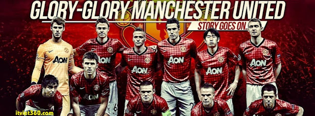 Ảnh bìa Facebook bóng đá - Cover FB Football timeline, Glory Glory manchester united MU