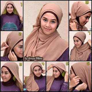 Tutorial Cara Pakai Jilbab Plain Shawl