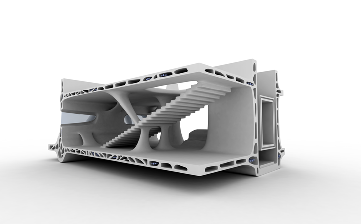 Partial diagram of 3D Printed Building