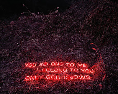 Glowing Text Installations by Lee Jung