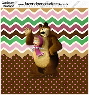 Masha and the Bear Party Free Printable  Labels.