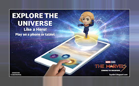 The Marvels McDonald's happy meal toy scan to play game on phone or tablet