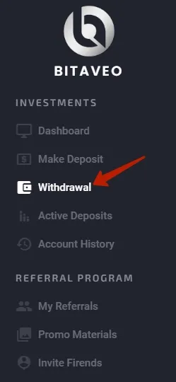 Вывод средств в Bitaveo