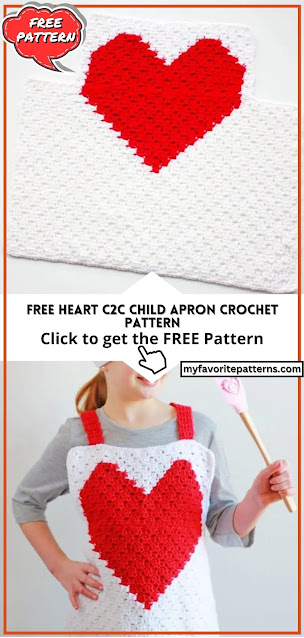 Free Heart C2C Child Apron Crochet Pattern