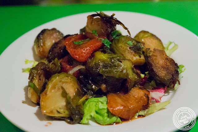 image of roasted Brussels sprouts at Table Verte, French vegetarian restaurant in NYC, New York