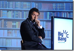 Il l sindaco di Firenze Matteo Renzi  prima dell'inizio della  convention dei rottamatori 'Big Bang' che si e'  aperta  stasera alla stazione  Leopolda di Firenze.   oggi 28  Ottobre 2011    ANSA/MAURIZIO DEGL'INNOCENTI