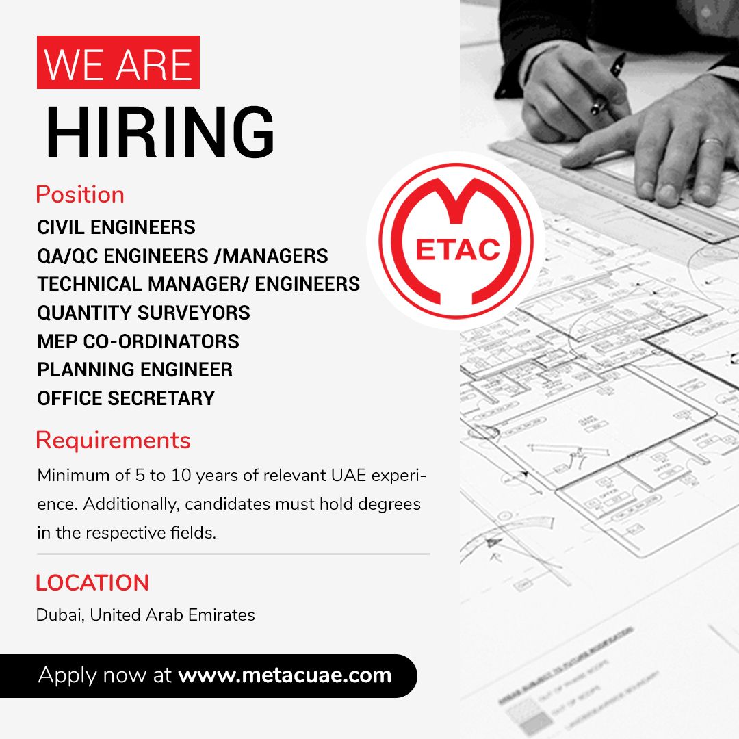 Many Job Openings at Metac General Contracting Company LLC | Abu Dhabi