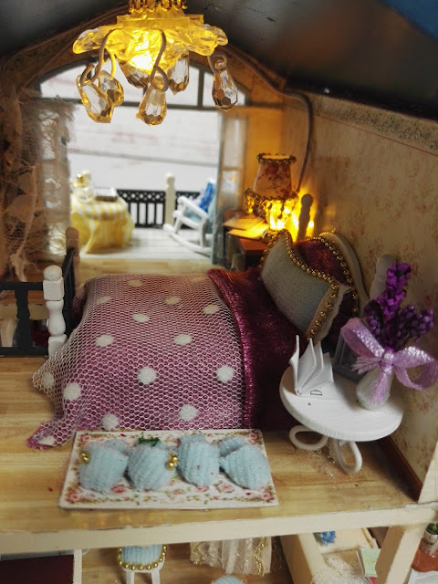 Diy dollhouse miniature Lavander- Casa delle bambole fai da te