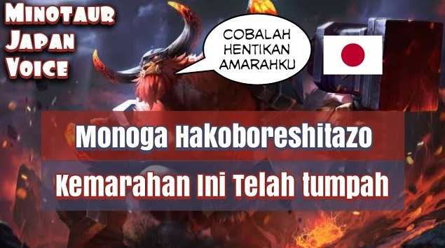 minotaur japanese voice quotes mobile legends