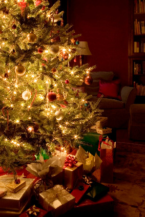 christmas tree with presents