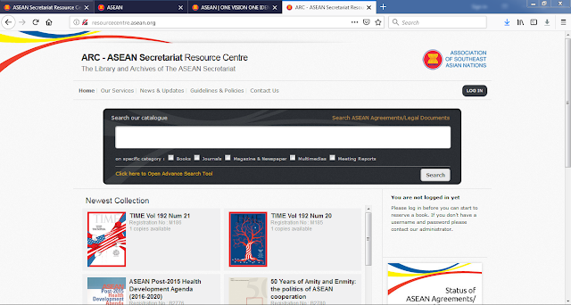 Katalog ASEAN Secretariat Resource Centre(ARC)