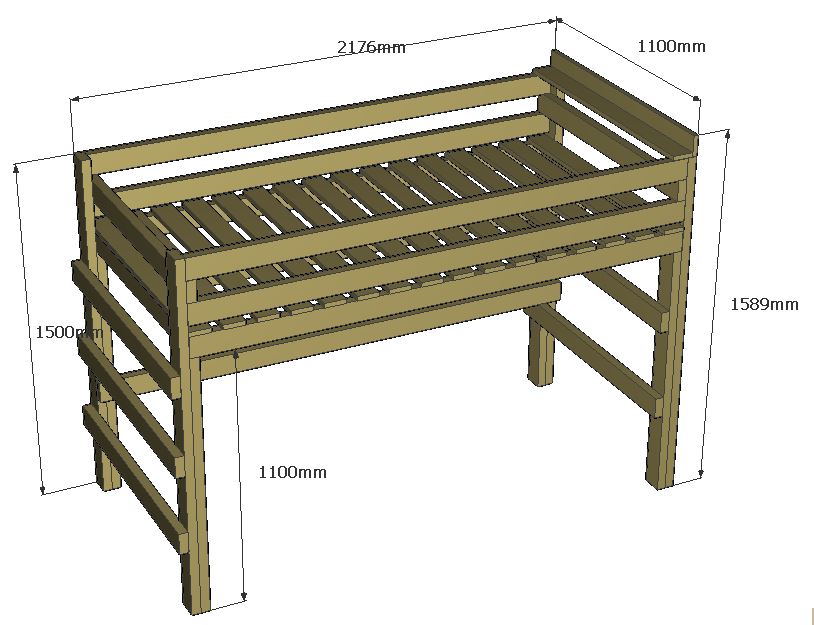 1 5万円で階段付きロフトベッドを超簡単に自作diy 設計図 木取図 製作手順 作り方のすべて がココに 1更新 2x4材のdiy ロフトベッドを１万円 二段ベッドを1 5万円でdiy超初心者が自作できる 作り方を完全解説する手順書