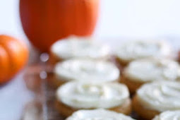 Soft Frosted Pumpkin Spice Cookies