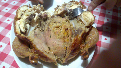 Pollo ripieno cotto nel forno a legna - ricetta sarda - tutorial 2