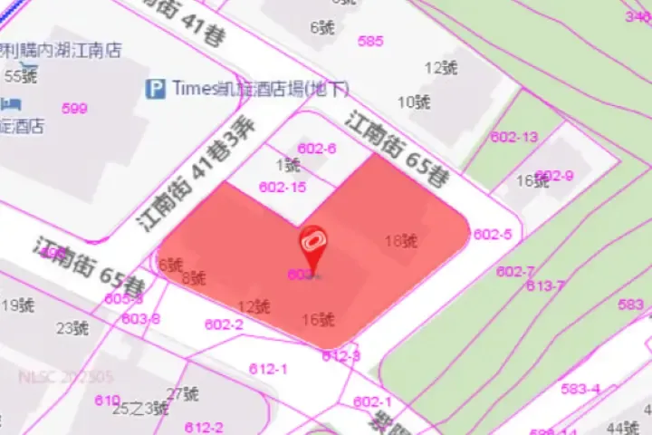 法拍屋地籍圖–江南街地下室店面法拍屋.內湖區江南街65巷6號地下1,2樓 江南街地下室店面法拍屋地籍圖2