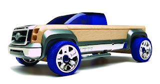 Automoblox T900 Blue Wooden Truck