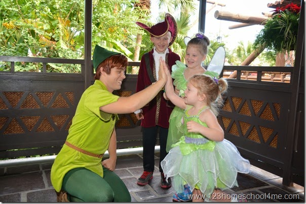 Memorable Character Interactions like Peter Pan at Disney World