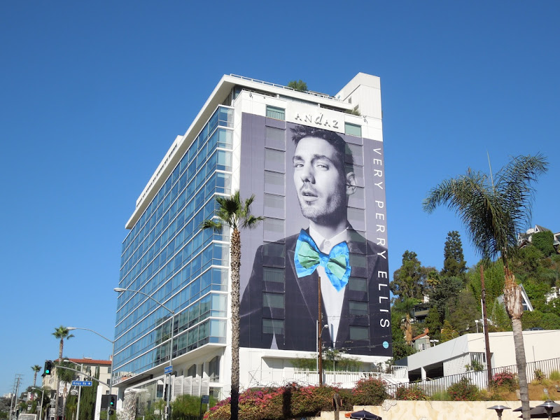 Very Perry Ellis bow tie billboard 