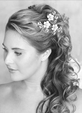 half down wedding hairstyles. half up half down wedding