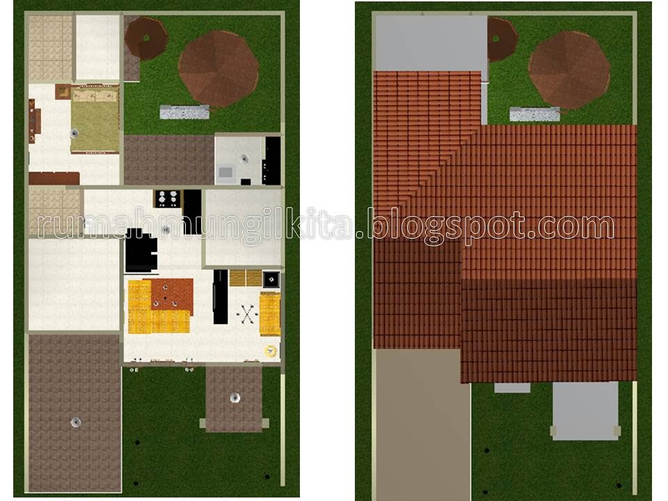 Kumpulan Desain  Rumah Mungil Sehat dengan Tiga Kamar  Tidur 