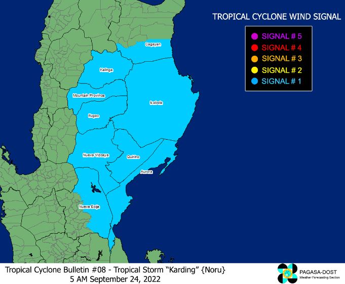 'Bagyong Karding' PAGASA signal