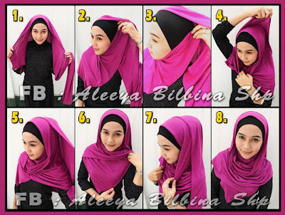 Cara Memakai Jilbab Pashmina Model Gantung