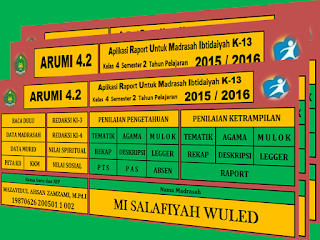 Aplikasi Raport Kelas 1 2 4 5 Madrasah Ibtidaiyah Kurikulum 2013 Format Excel