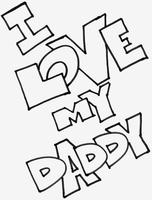 Love My Dad Coloring Page For Kids title=