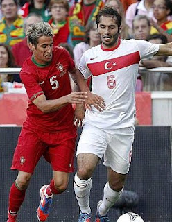 Hamit Altintop playing for Turkey vs Portugal