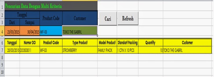 Cara Membuat Pencarian Multi Kriteria Data Pada Ms.Excell 2010