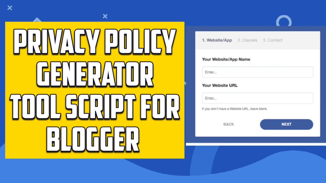 Privacy Policy Generator Tool Script For Blogger